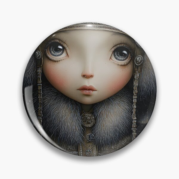 Item preview, Whimsical Portrait of a Young Girl in Winter Wear designed and sold by Artessie.