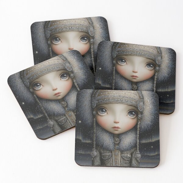 Item preview, Whimsical Portrait of a Young Girl in Winter Wear designed and sold by Artessie.