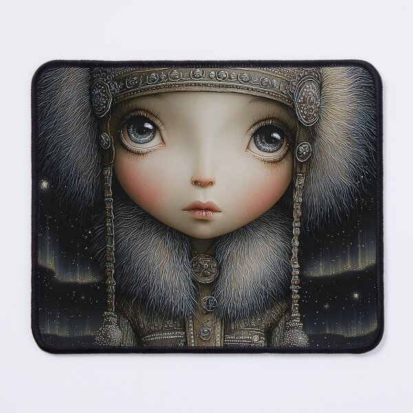 Item preview, Whimsical Portrait of a Young Girl in Winter Wear designed and sold by Artessie.