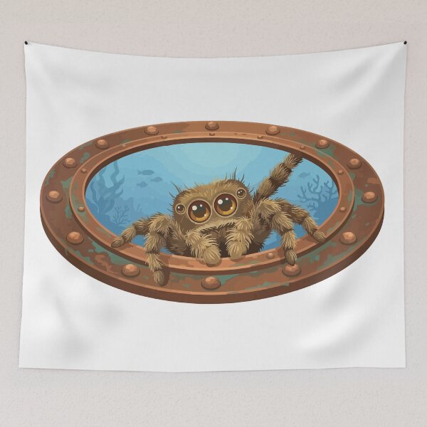 Item preview, Vintage Copper Diving Bell Jumping Spider Illusion designed and sold by ArcApparel2020.