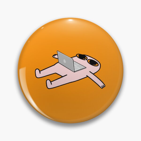 Item preview, Lazy Laptop Blob | Tired Work From Home Cartoon | Cute Introvert Meme designed and sold by DripKick.