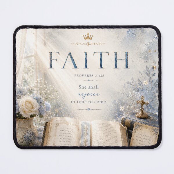 Item preview, Vintage Blue Hydrangea Faith and Rejoice Decor designed and sold by mizuNgrace.