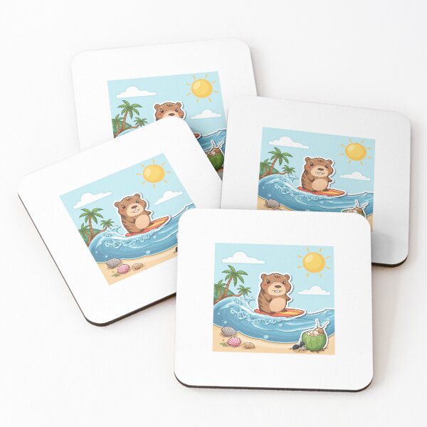 Item preview, Capybara Surfing designed and sold by SLAYTHESPACE.