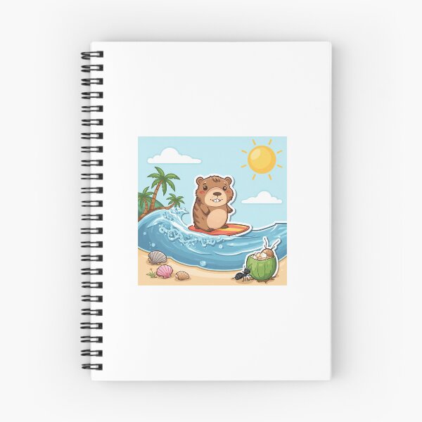 Item preview, Capybara Surfing designed and sold by SLAYTHESPACE.