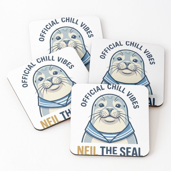 Item preview, Neil the Seal Official Chill Vibes Cute Meme designed and sold by InkAndVision12.