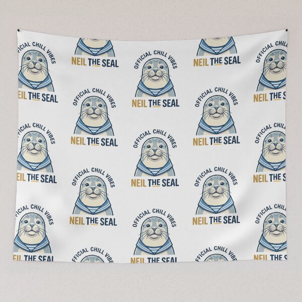 Item preview, Neil the Seal Official Chill Vibes Cute Meme designed and sold by InkAndVision12.