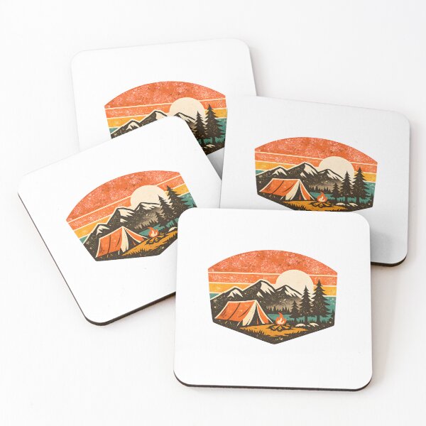 Item preview, Vintage Camping Badge designed and sold by ONEZEROART.