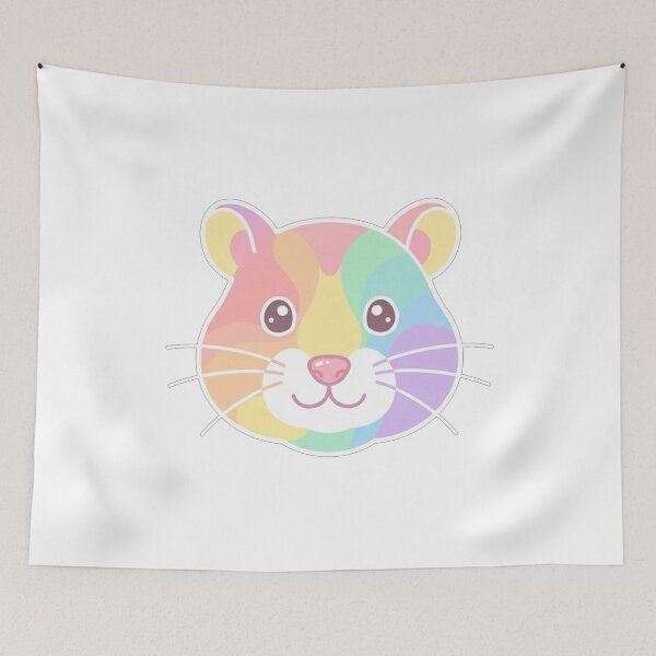 Item preview, Pastel Rainbow Hamster Face designed and sold by Owcomm.