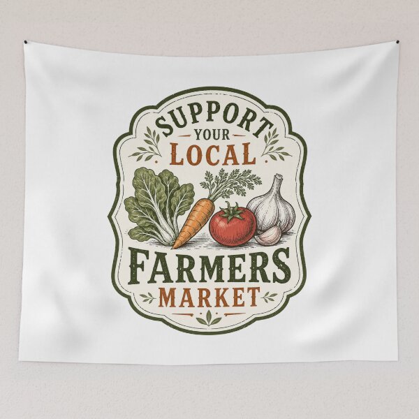 Item preview, Support Local Farmers Market designed and sold by Mr-AShop.