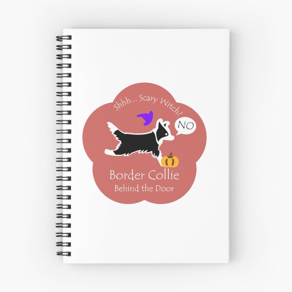 Item preview, Funny Border Collie Scary Witch Behind the Door Burnt Orange Base designed and sold by Na7nasColorShop.
