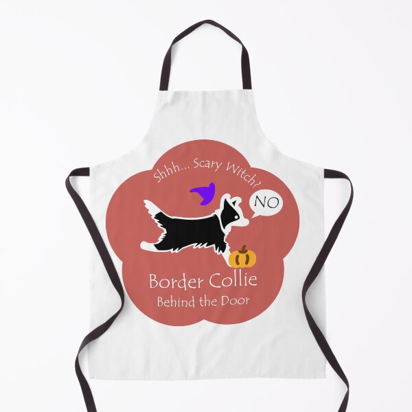 Item preview, Funny Border Collie Scary Witch Behind the Door Burnt Orange Base designed and sold by Na7nasColorShop.