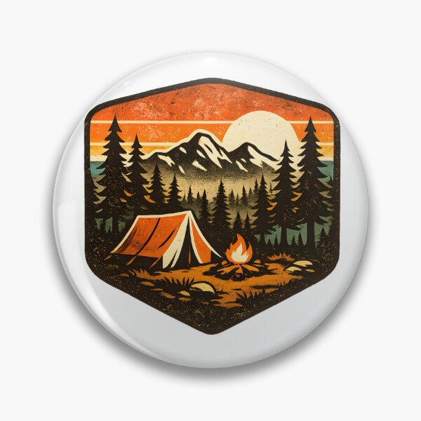 Item preview, Vintage Camping Patch designed and sold by ONEZEROART.