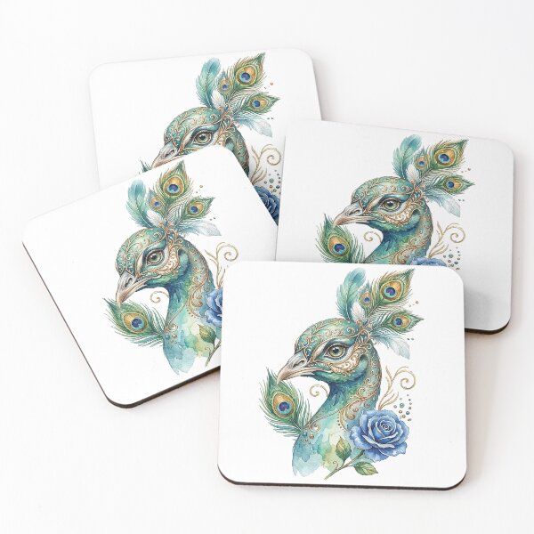 Item preview, Elegant Peacock Watercolor Clipart Bundle designed and sold by Mnrrstudio.