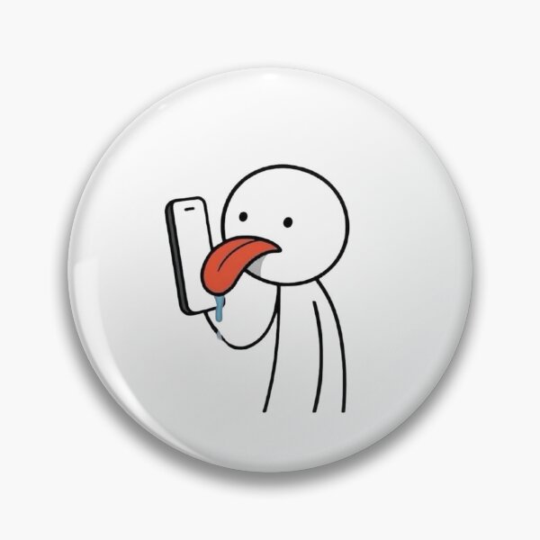 Item preview, Phone Addiction Mood | Funny Brain Rot Meme Sticker designed and sold by DripKick.