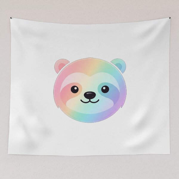 Item preview, Cute Pastel Rainbow Sloth Face designed and sold by Owcomm.