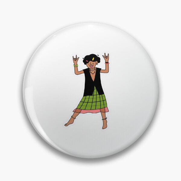 Item preview, Rock On Cartoon Girl | Cute Punk Aesthetic Kawaii Sticker designed and sold by DripKick.