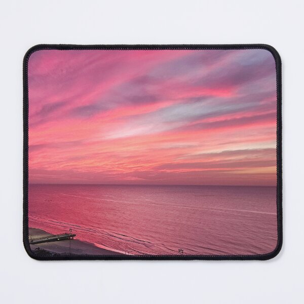 Item preview, Vibrant Pink Sunset Over Coastal Beach designed and sold by Yanshuf.