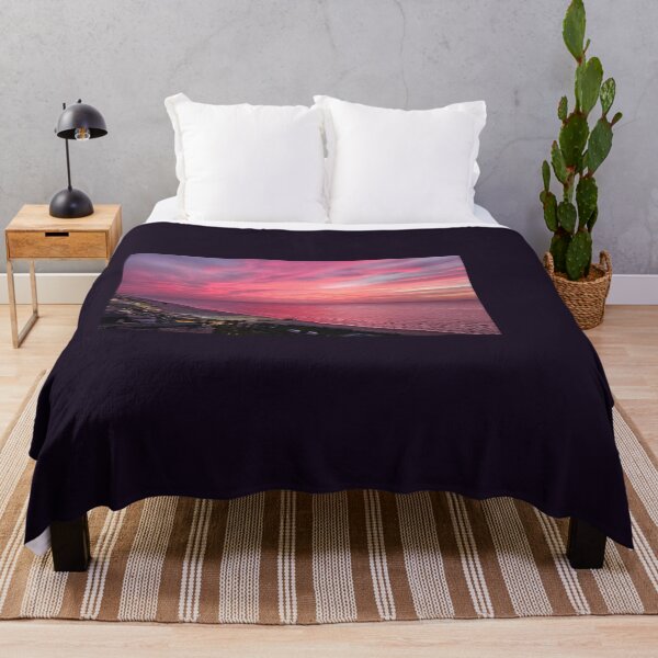 Item preview, Vibrant Pink Sunset Over Coastal Beach designed and sold by Yanshuf.