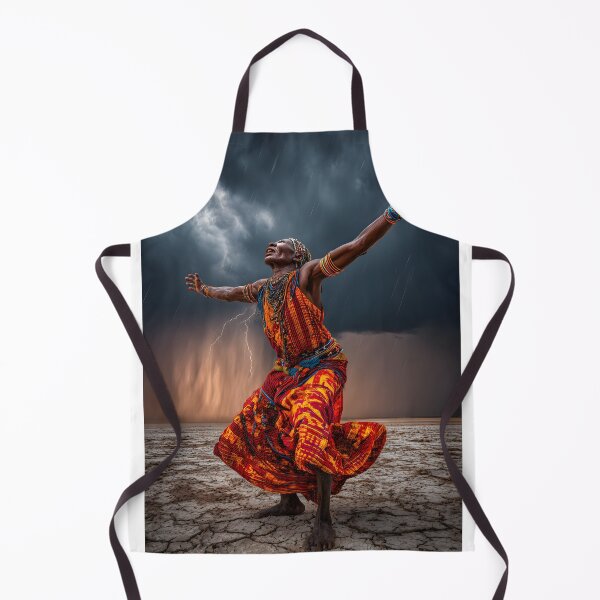 Item preview, Dancer in Vibrant Attire Amidst Stormy Background designed and sold by Artessie.
