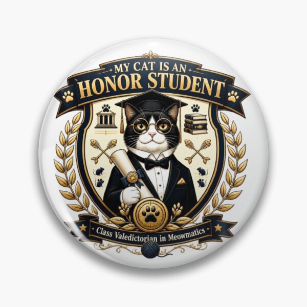 Item preview, My Cat Is an Honor Student Funny Cat Graduation Shirt | Cute Cat Sticker Gift designed and sold by Obinne.