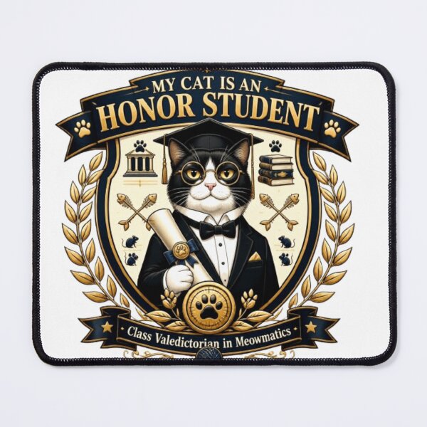 Item preview, My Cat Is an Honor Student Funny Cat Graduation Shirt | Cute Cat Sticker Gift designed and sold by Obinne.