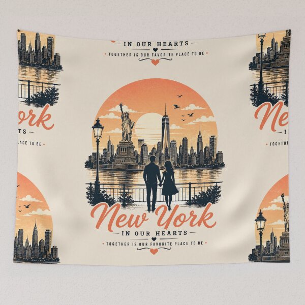 Item preview, New York In Our Hearts Together Is Our Favourite Place To Be designed and sold by BagFactoryUK.