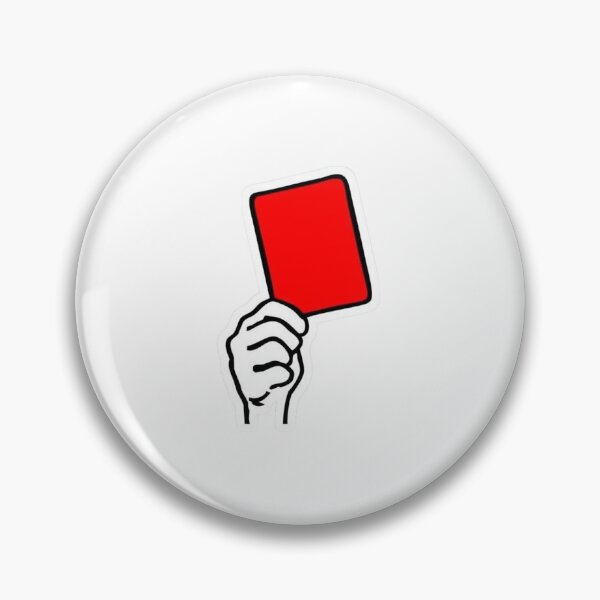 Item preview, Red Card Sticker | Funny Referee Football Soccer Meme | Minimal Sports Design designed and sold by DripKick.