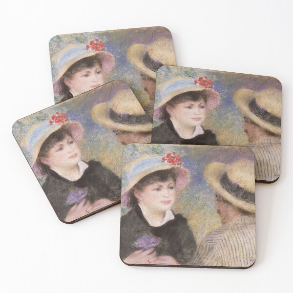 Item preview, Boating Couple by Pierre-Auguste Renoir: Romantic Impressionist Fine Art Poster designed and sold by artofuniverse.