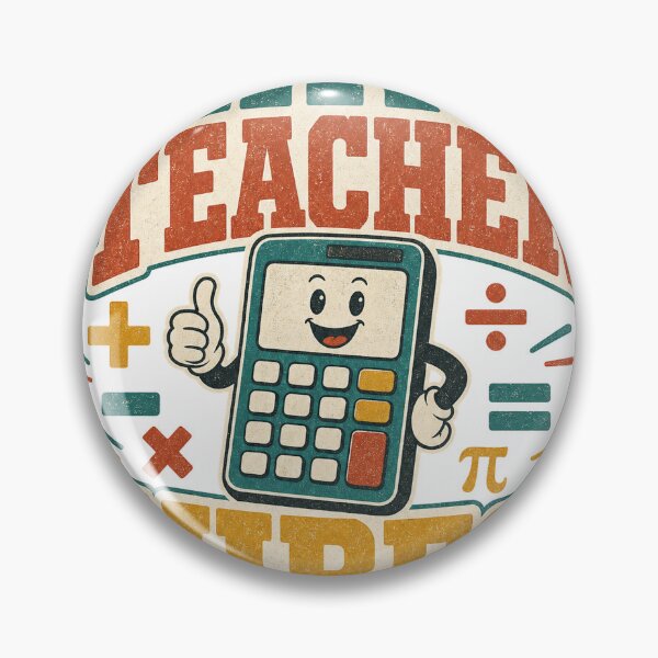 Item preview, Math Teacher Vibes - Retro Teacher Humor Illustration designed and sold by VisualArtsOasis.