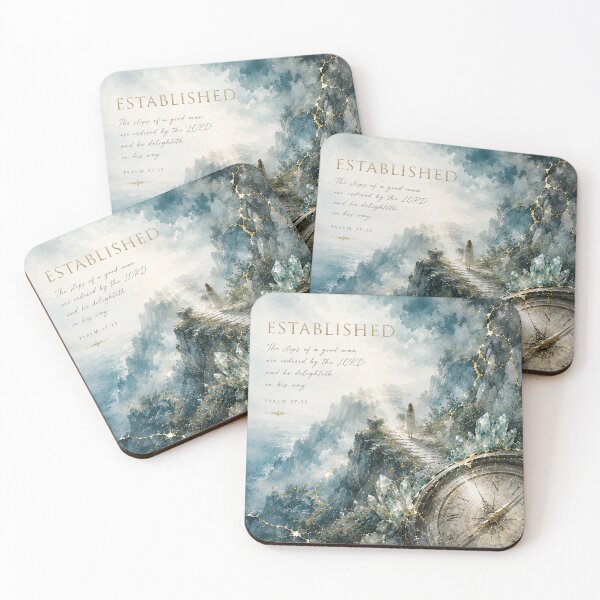 Item preview, Established Steps Mountain Compass Vintage Faith Art designed and sold by mizuNgrace.