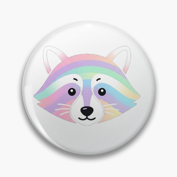 Item preview, Cute Pastel Rainbow Raccoon Face designed and sold by Owcomm.