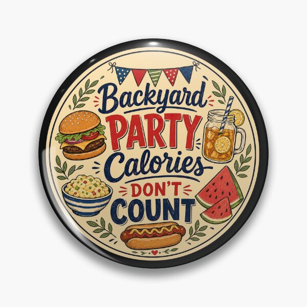 Item preview, Backyard Party Calories Don’t Count Funny Summer BBQ Picnic Lover designed and sold by Maljonic.