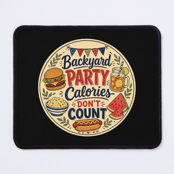 Item preview, Backyard Party Calories Don’t Count Funny Summer BBQ Picnic Lover designed and sold by Maljonic.