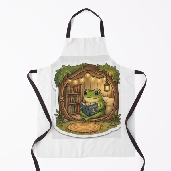 Item preview, Cozy Tree Hollow Library Frog Sticker designed and sold by AtlasPixel.