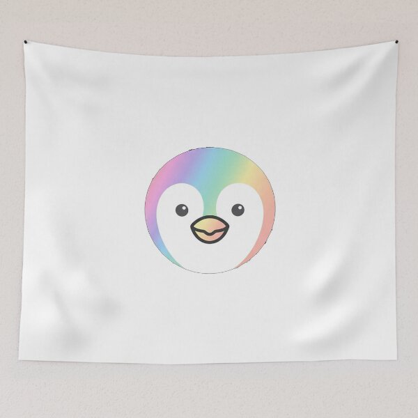 Item preview, Rainbow Pastel Penguin Face designed and sold by Owcomm.