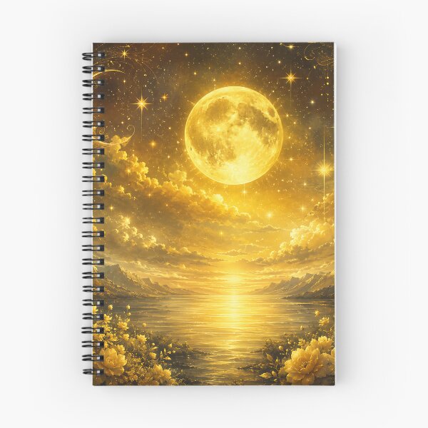 Item preview, Golden Full Moon Celestial Sunset Fantasy Art designed and sold by Aureva Arts Shop.
