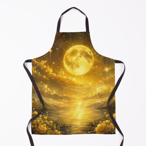 Item preview, Golden Full Moon Celestial Sunset Fantasy Art designed and sold by Aureva Arts Shop.
