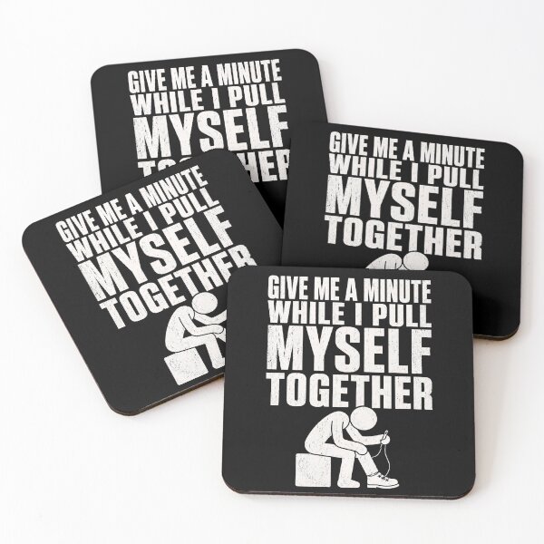Item preview, Give Me a Minute While I Pull Myself Together – Funny Skeleton Mood  designed and sold by THREE LITTLE BEANS.