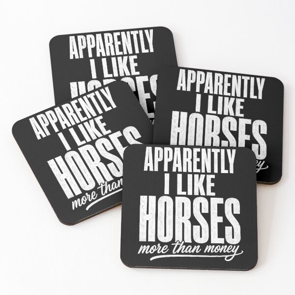 Item preview, Apparently I Like Horses More Than Money – Funny Horse Lover designed and sold by THREE LITTLE BEANS.