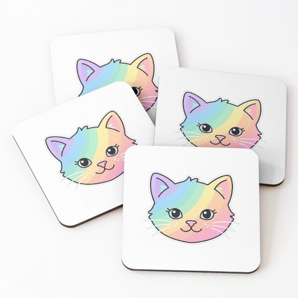 Item preview, Rainbow Pastel Kitten Face designed and sold by Owcomm.