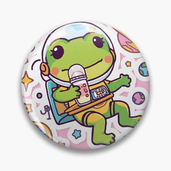 Item preview, Cosmic Astronaut Frog Sticker designed and sold by NovaSticker Co..