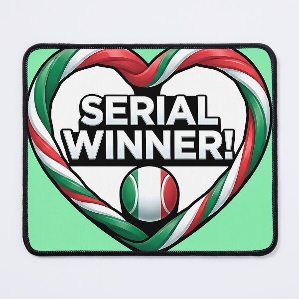Item preview, Serial Winner - Italian Tennis Flag Tennis Ball designed and sold by ToxicInkArt.