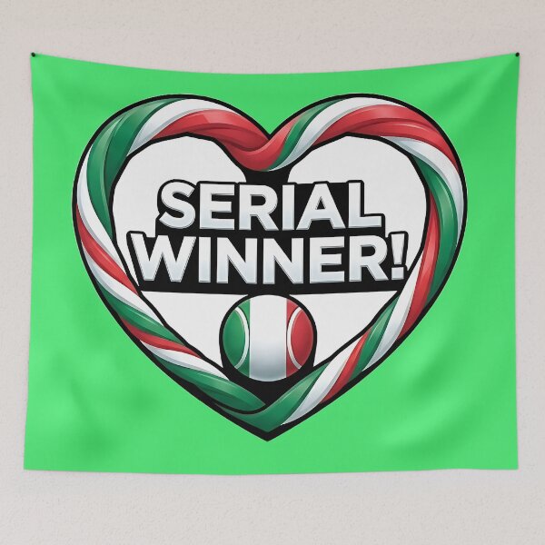 Item preview, Serial Winner - Italian Tennis Flag Tennis Ball designed and sold by ToxicInkArt.