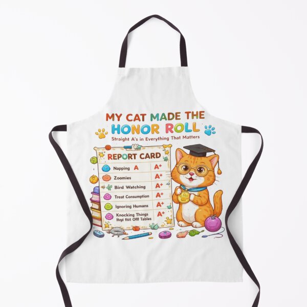 Item preview, Funny Cat Report Card Honor Student Design | Cute Cat School Gift designed and sold by Obinne.