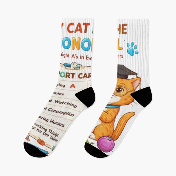 Item preview, Funny Cat Report Card Honor Student Design | Cute Cat School Gift designed and sold by Obinne.