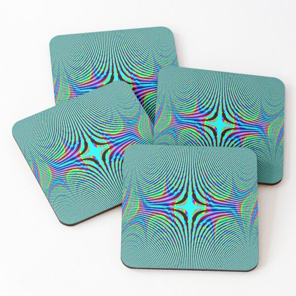 Item preview, Abstract Pattern "Turquoise-Yellow Star I" designed and sold by Gluecknika.