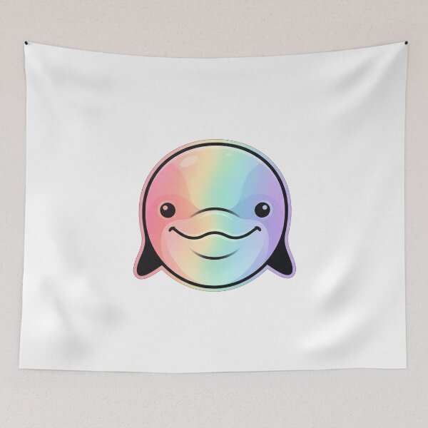 Item preview, Rainbow Dolphin Portrait designed and sold by Owcomm.