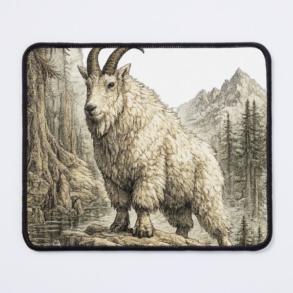 Item preview, Mountain Goat Cliff Guardian designed and sold by KrungiT Design .
