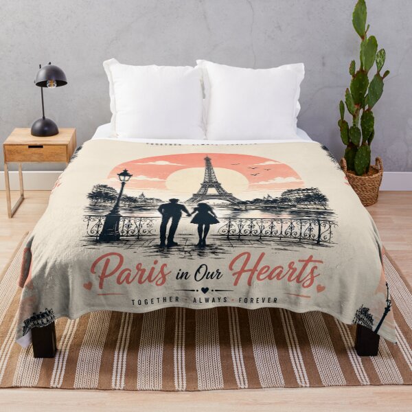 Item preview, Paris In Our Hearts Together Always Forever designed and sold by BagFactoryUK.