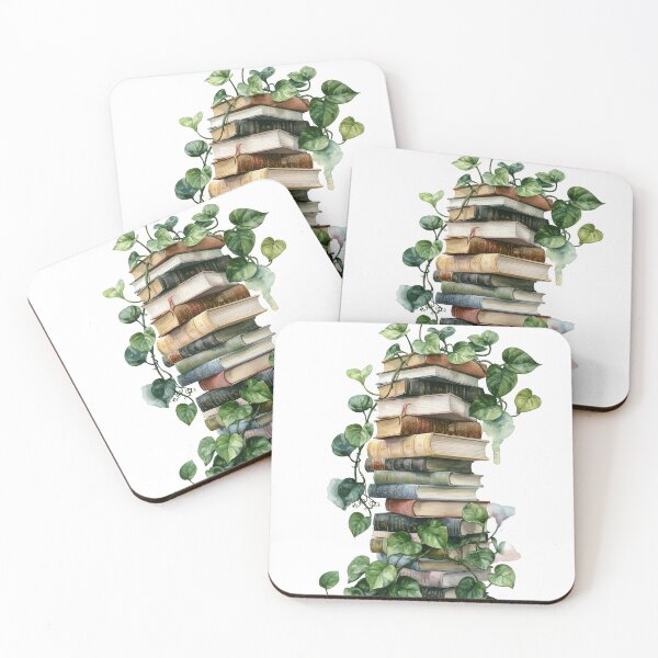 Item preview, Librarian Chic Vintage Book Stack And Pothos Vines designed and sold by dragonwolfpack.
